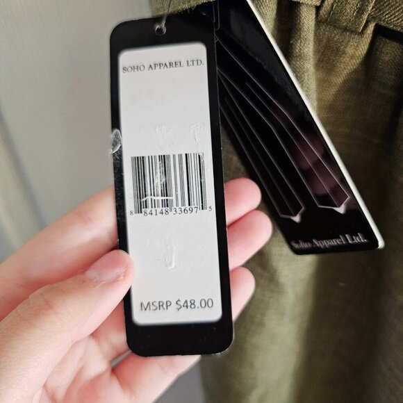 NWT Soho Apparel LTD. 100% Polyester Pant Women's Gray Pockets Size Medium - Picture 7 of 12